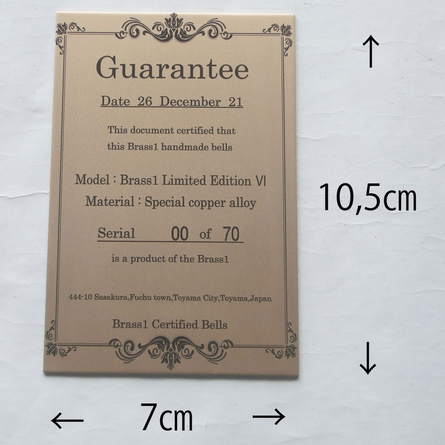 リミテッド6の証明プレート画像